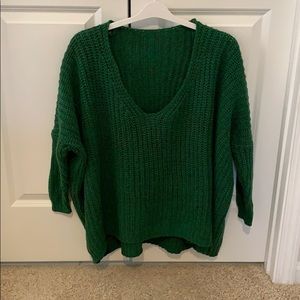 Shein green chunky sweater o/s